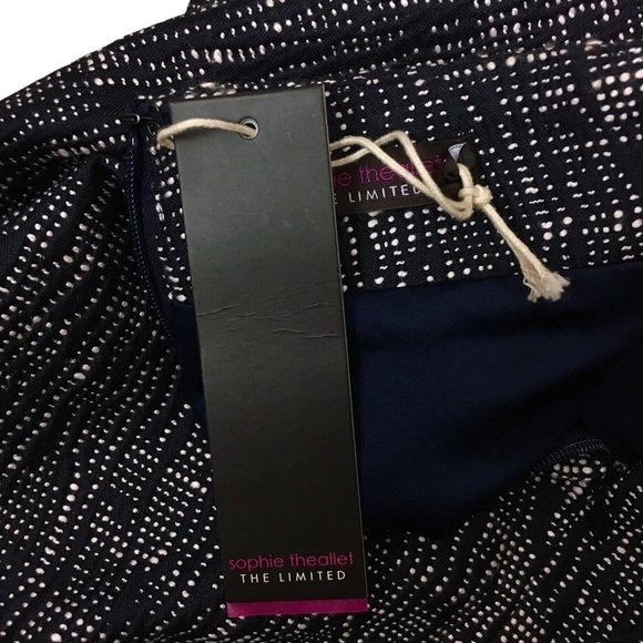 THE LIMITED Sophie Theallet Pencil Skirt Abstract Dot Pattern Navy Size 12 NWT - Picture 10 of 12